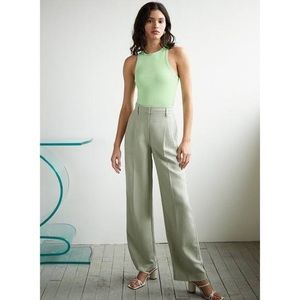 Green effortless pants from Aritzia